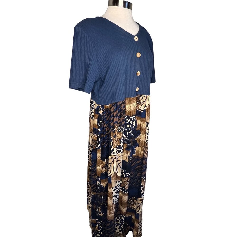 VNT  teddi Women's A Below Knee Length Dress Size Large (not on tag) Short Sleev - Picture 8 of 14